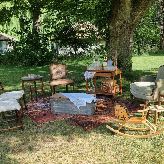 Vintage bloemen fauteuil