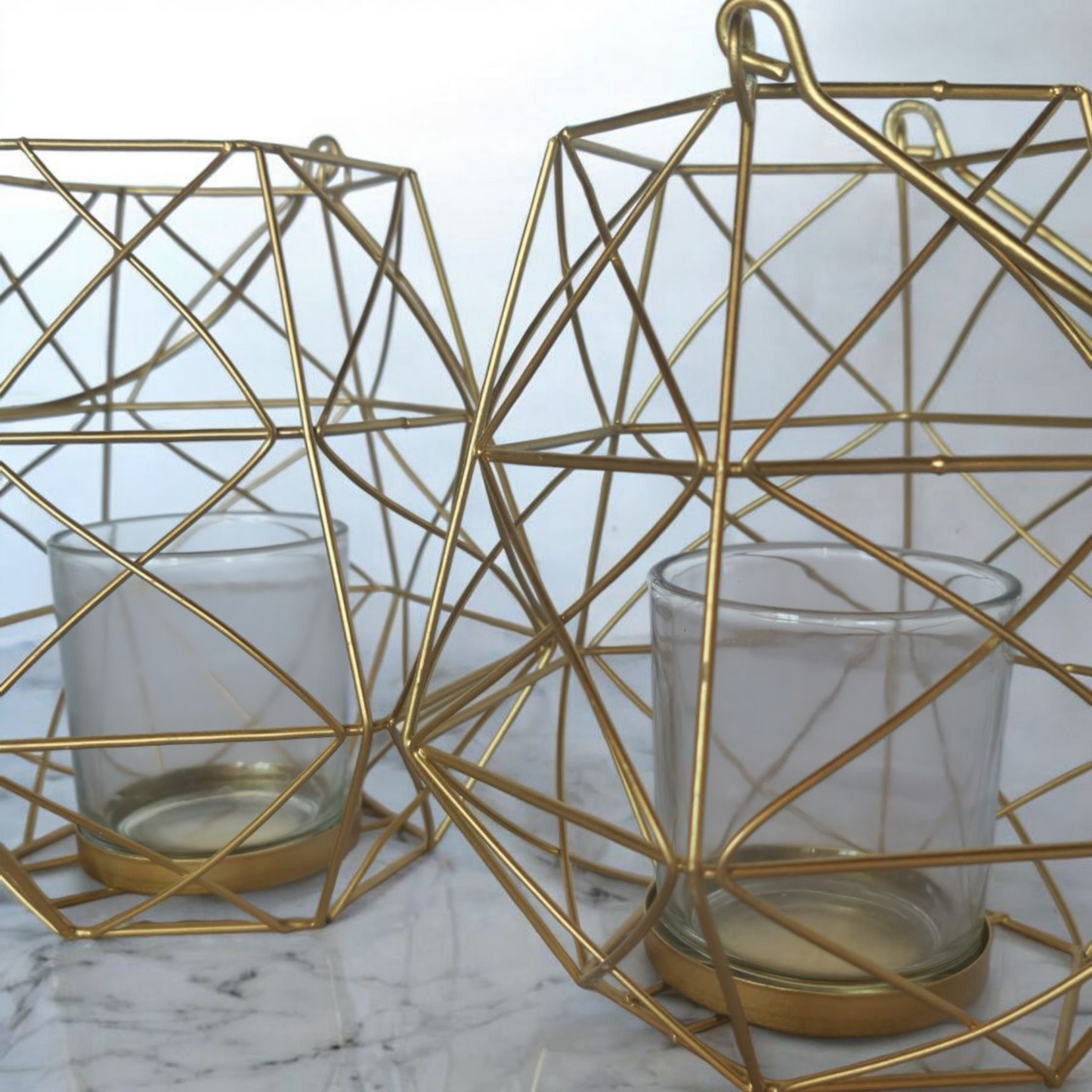 Windlicht Geo-Goud