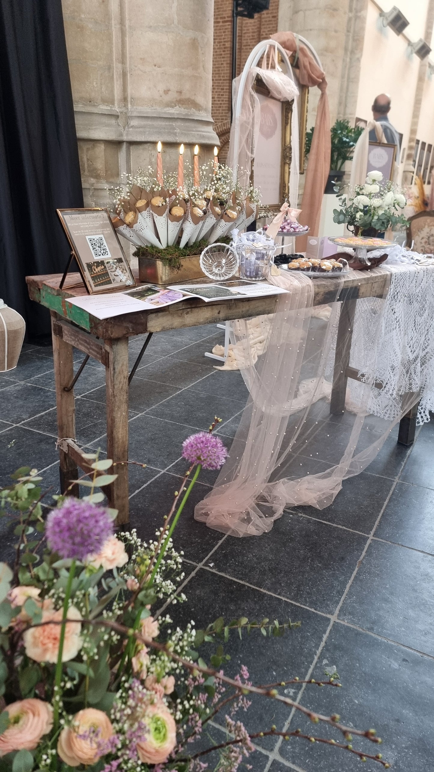 Houten marktkraam